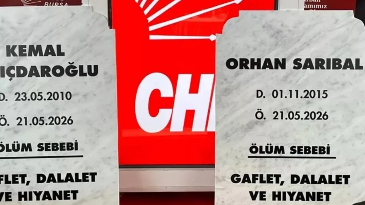 CHP Bursa'da Kılıçdaroğlu için mezar taşı diktiler