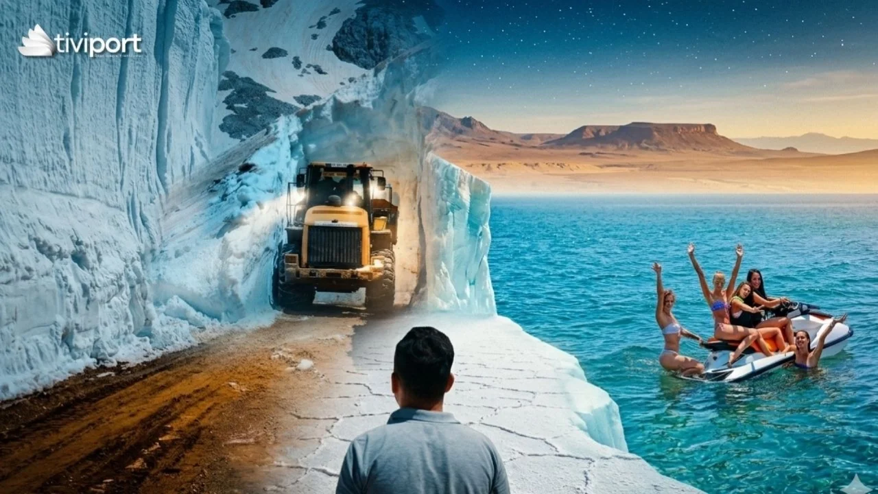 ANTALYA'DA AYNI ANDA KIŞ VE YAZ: YAYLALARDA 10 METRELİK KAR, SAHİLDE 35 DERECE
