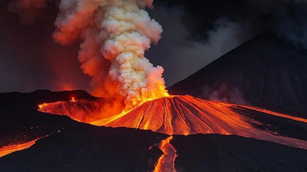 ANTARKTİKA'DAKİ BİR YANARDAĞ GÖKYÜZÜNE ALTIN PÜSKÜRTÜYOR