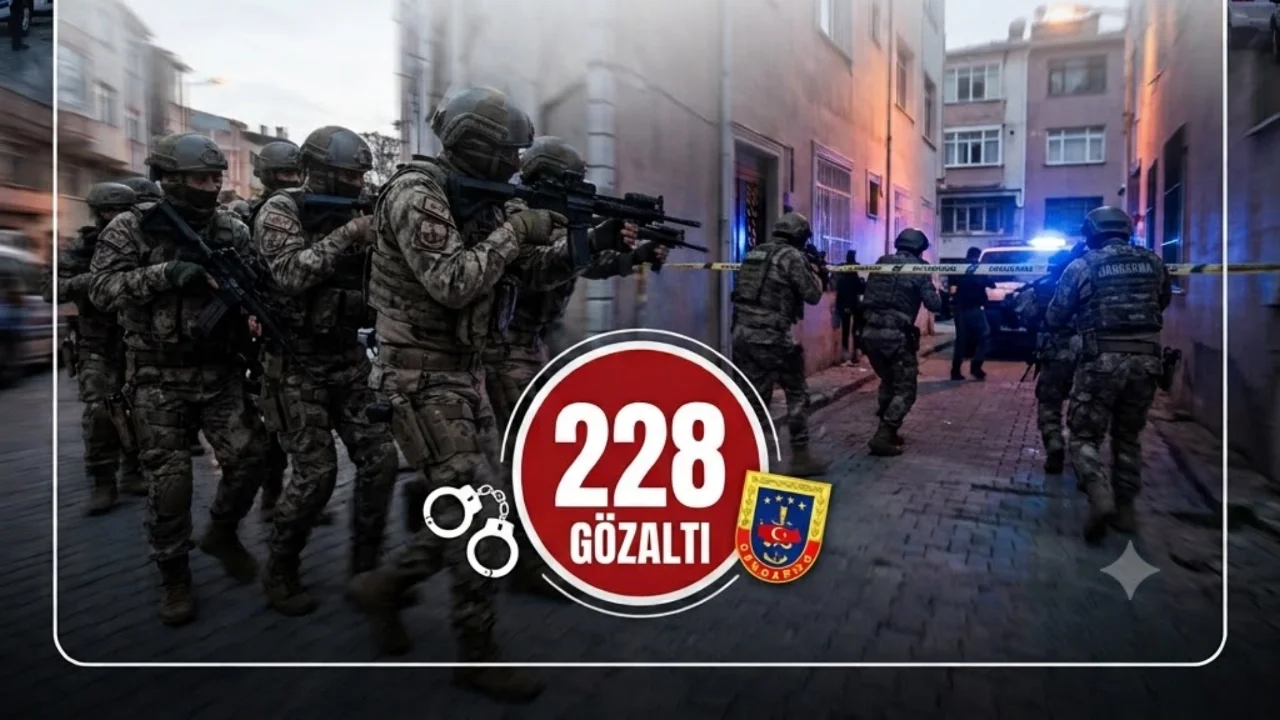 16 İLDE ORGANİZE SUÇ ÖRGÜTLERİNE OPERASYON: 228 ŞÜPHELİ GÖZALTINDA