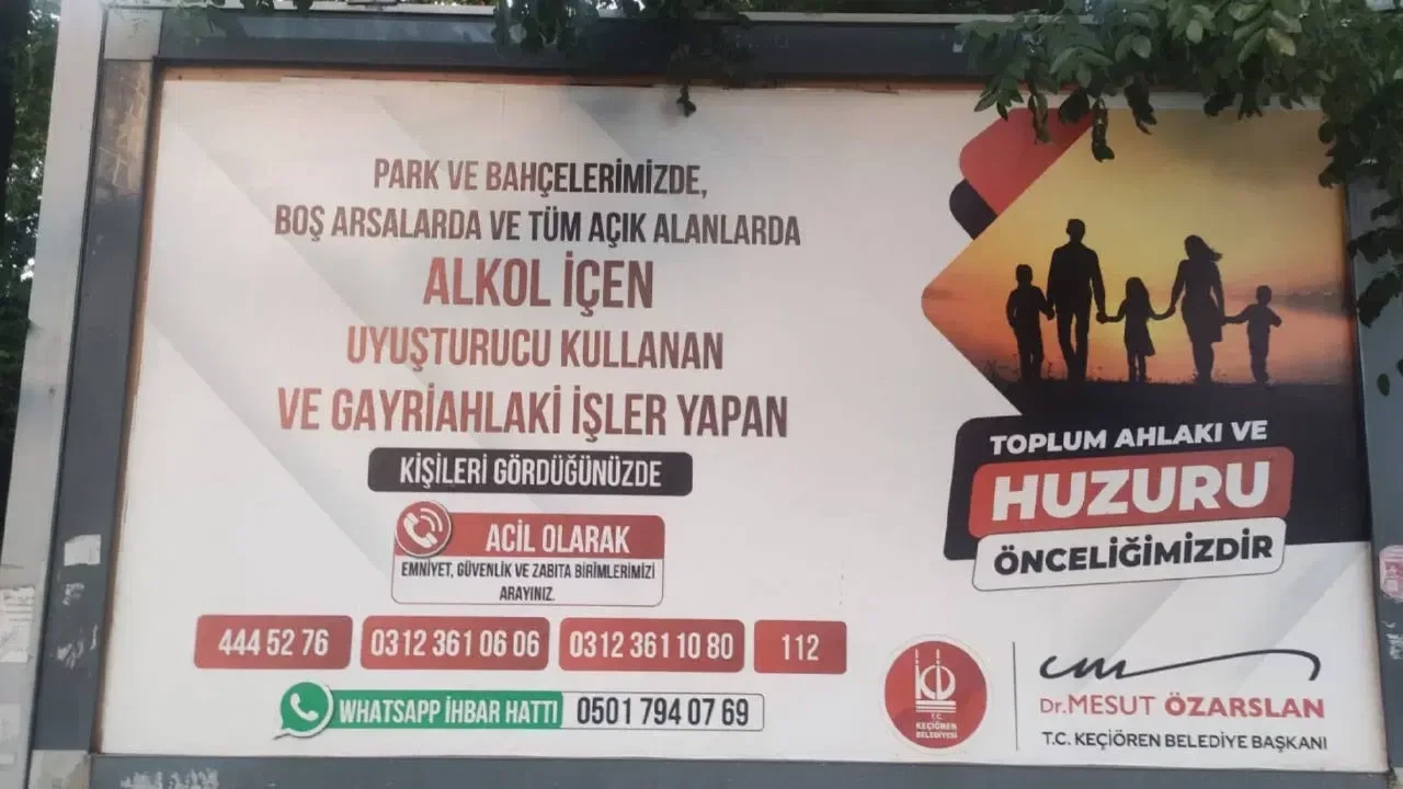AKP'YE GEÇEN MESUT ÖZARSLAN'IN İHBAR AFİŞİ TARTIŞMA YARATTI AHLAK BEKÇİLİĞİ OLARAK YORUMLANDI